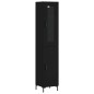Highboard Schwarz 34,5x34x180 cm Holzwerkstoff Highboard Schwarz 34,5x34x180 cm Holzwerkstoff
