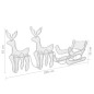 Weihnachtsbeleuchtung 2 Rentiere und Schlitten Mesh 648 LEDs Weihnachtsbeleuchtung 2 Rentiere und Schlitten Mesh 648 LEDs