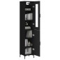 Highboard Schwarz 34,5x34x180 cm Holzwerkstoff Highboard Schwarz 34,5x34x180 cm Holzwerkstoff