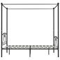 Himmelbett-Gestell Schwarz Metall 160 x 200 cm Himmelbett-Gestell Schwarz Metall 160 x 200 cm