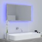 LED-Badspiegel Betongrau 80x8,5x37 cm Acryl LED-Badspiegel Betongrau 80x8,5x37 cm Acryl