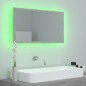 LED-Badspiegel Betongrau 80x8,5x37 cm Acryl LED-Badspiegel Betongrau 80x8,5x37 cm Acryl