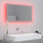 LED-Badspiegel Betongrau 80x8,5x37 cm Acryl LED-Badspiegel Betongrau 80x8,5x37 cm Acryl