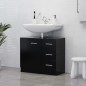 Waschbeckenunterschrank Schwarz 63x30x54 cm Holzwerkstoff Waschbeckenunterschrank Schwarz 63x30x54 cm Holzwerkstoff