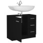 Waschbeckenunterschrank Schwarz 63x30x54 cm Holzwerkstoff Waschbeckenunterschrank Schwarz 63x30x54 cm Holzwerkstoff