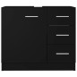 Waschbeckenunterschrank Schwarz 63x30x54 cm Holzwerkstoff Waschbeckenunterschrank Schwarz 63x30x54 cm Holzwerkstoff