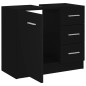Waschbeckenunterschrank Schwarz 63x30x54 cm Holzwerkstoff Waschbeckenunterschrank Schwarz 63x30x54 cm Holzwerkstoff