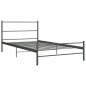 Bettgestell Grau Metall 90×200 cm Bettgestell Grau Metall 90×200 cm