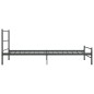 Bettgestell Grau Metall 90×200 cm Bettgestell Grau Metall 90×200 cm