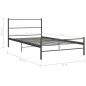 Bettgestell Grau Metall 90×200 cm Bettgestell Grau Metall 90×200 cm