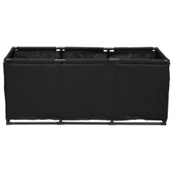 vidaXL Aufbewahrungsbox Schwarz 105x34,5x45 cm Stoff