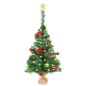 Künstlicher Weihnachtsbaum mit Kugeln und LEDs Grün 64 cm Künstlicher Weihnachtsbaum mit Kugeln und LEDs Grün 64 cm