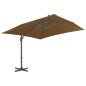vidaXL Ampelschirm mit Aluminium-Mast Taupe 300 x 300 cm vidaXL Ampelschirm mit Aluminium-Mast Taupe 300 x 300 cm