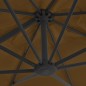 vidaXL Ampelschirm mit Aluminium-Mast Taupe 300 x 300 cm vidaXL Ampelschirm mit Aluminium-Mast Taupe 300 x 300 cm