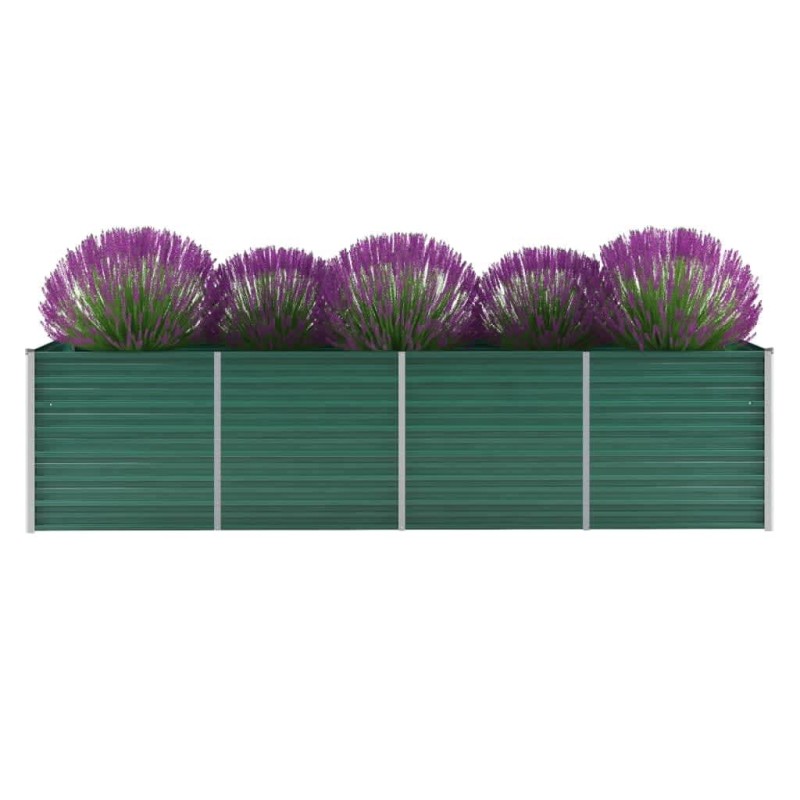 vidaXL Garten-Hochbeet Verzinkter Stahl 320x80x77 cm Grün vidaXL Garten-Hochbeet Verzinkter Stahl 320x80x77 cm Grün