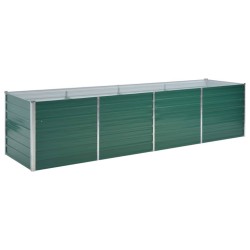 vidaXL Garten-Hochbeet Verzinkter Stahl 320x80x77 cm Grün