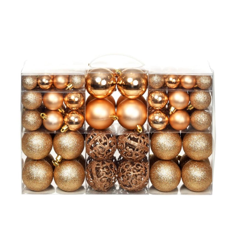 100-tlg. Weihnachtskugel-Set 3/4/6 cm Roségold 100-tlg. Weihnachtskugel-Set 3/4/6 cm Roségold