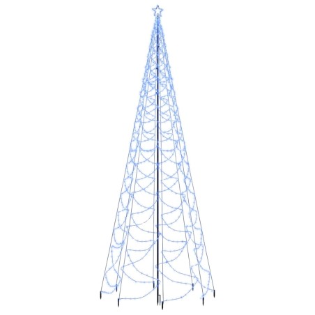 LED-Weihnachtsbaum mit Metallstange 1400 LEDs Blau 5 m