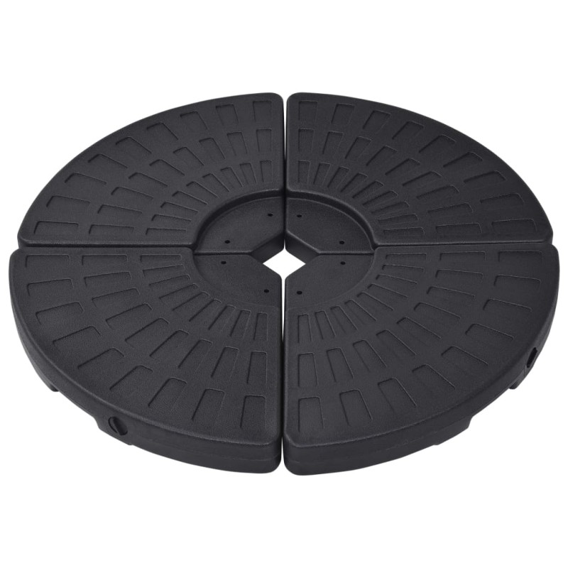 Sonnenschirmständer Fächerförmig 4 Stk. Schwarz Sonnenschirmständer Fächerförmig 4 Stk. Schwarz