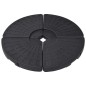 Sonnenschirmständer Fächerförmig 4 Stk. Schwarz Sonnenschirmständer Fächerförmig 4 Stk. Schwarz