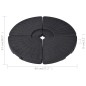 Sonnenschirmständer Fächerförmig 4 Stk. Schwarz Sonnenschirmständer Fächerförmig 4 Stk. Schwarz
