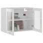 vidaXL Hängeglasschrank Hochglanz-Weiß 80x31x60 cm Holzwerkstoff vidaXL Hängeglasschrank Hochglanz-Weiß 80x31x60 cm Holzwerkstoff
