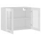 vidaXL Hängeglasschrank Hochglanz-Weiß 80x31x60 cm Holzwerkstoff vidaXL Hängeglasschrank Hochglanz-Weiß 80x31x60 cm Holzwerkstoff