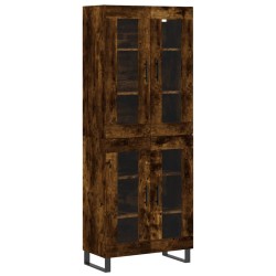 Highboard Räuchereiche 69,5x34x180 cm Holzwerkstoff