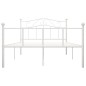 vidaXL Bettgestell Weiß Metall 140×200 cm vidaXL Bettgestell Weiß Metall 140×200 cm