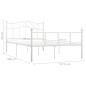 vidaXL Bettgestell Weiß Metall 140×200 cm vidaXL Bettgestell Weiß Metall 140×200 cm