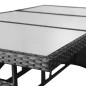 Gartentisch Schwarz 170 x 80 x 74 cm Poly Rattan Gartentisch Schwarz 170 x 80 x 74 cm Poly Rattan