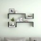 Wandregale 2 Stk. Schwarz 100x15x20 cm Holzwerkstoff Wandregale 2 Stk. Schwarz 100x15x20 cm Holzwerkstoff