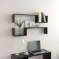 Wandregale 2 Stk. Schwarz 100x15x20 cm Holzwerkstoff Wandregale 2 Stk. Schwarz 100x15x20 cm Holzwerkstoff
