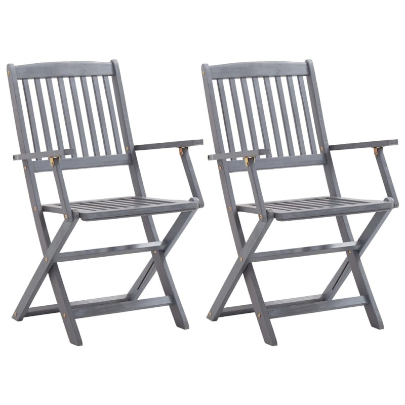 Klappbare Gartenstühle 2 Stk. Massivholz Akazie Klappbare Gartenstühle 2 Stk. Massivholz Akazie