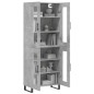 Highboard Betongrau 69,5x34x180 cm Holzwerkstoff Highboard Betongrau 69,5x34x180 cm Holzwerkstoff