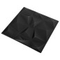 3D-Wandpaneele 24 Stk. 50x50 cm Diamant Schwarz 6 m² 3D-Wandpaneele 24 Stk. 50x50 cm Diamant Schwarz 6 m²