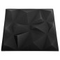 3D-Wandpaneele 24 Stk. 50x50 cm Diamant Schwarz 6 m² 3D-Wandpaneele 24 Stk. 50x50 cm Diamant Schwarz 6 m²