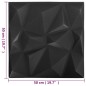3D-Wandpaneele 24 Stk. 50x50 cm Diamant Schwarz 6 m² 3D-Wandpaneele 24 Stk. 50x50 cm Diamant Schwarz 6 m²