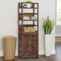 vidaXL Vitrine Dunkelbraun 46x24x140 cm Massivholz Paulownia vidaXL Vitrine Dunkelbraun 46x24x140 cm Massivholz Paulownia