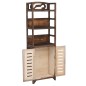 vidaXL Vitrine Dunkelbraun 46x24x140 cm Massivholz Paulownia vidaXL Vitrine Dunkelbraun 46x24x140 cm Massivholz Paulownia