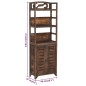 vidaXL Vitrine Dunkelbraun 46x24x140 cm Massivholz Paulownia vidaXL Vitrine Dunkelbraun 46x24x140 cm Massivholz Paulownia