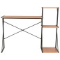 Schreibtisch mit Regal Schwarz und Braun 116×50×93 cm Schreibtisch mit Regal Schwarz und Braun 116×50×93 cm
