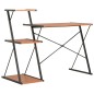 Schreibtisch mit Regal Schwarz und Braun 116×50×93 cm Schreibtisch mit Regal Schwarz und Braun 116×50×93 cm