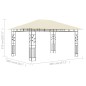 Pavillon mit Moskitonetz 4x3x2,73 m Creme 180 g/m² Pavillon mit Moskitonetz 4x3x2,73 m Creme 180 g/m²