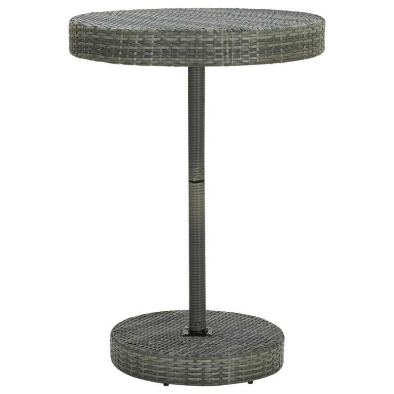 vidaXL Gartentisch Grau 75,5x106 cm Poly Rattan vidaXL Gartentisch Grau 75,5x106 cm Poly Rattan