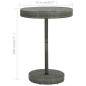 vidaXL Gartentisch Grau 75,5x106 cm Poly Rattan vidaXL Gartentisch Grau 75,5x106 cm Poly Rattan