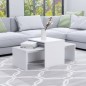 Couchtisch-Set Weiß 100x48x40 cm Holzwerkstoff Couchtisch-Set Weiß 100x48x40 cm Holzwerkstoff