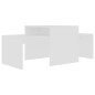 Couchtisch-Set Weiß 100x48x40 cm Holzwerkstoff Couchtisch-Set Weiß 100x48x40 cm Holzwerkstoff