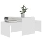 Couchtisch-Set Weiß 100x48x40 cm Holzwerkstoff Couchtisch-Set Weiß 100x48x40 cm Holzwerkstoff