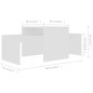 Couchtisch-Set Weiß 100x48x40 cm Holzwerkstoff Couchtisch-Set Weiß 100x48x40 cm Holzwerkstoff